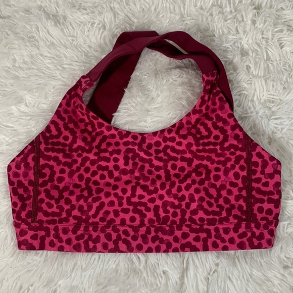 Lululemon Pink & Purple Dotted Sport Bra - Picture 2 of 8